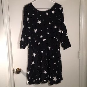 Black Gap dress with stars